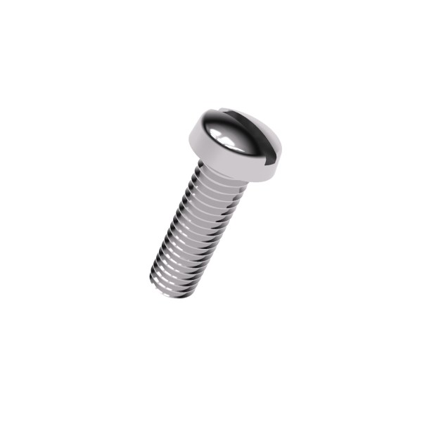 M1.6 x 4 Slotted Cheese Screw A2 Stainless Steel
